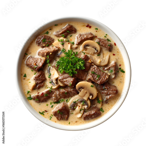 Wallpaper Mural Hearty Beef Stroganoff Bowl: Creamy Comfort Food on a transparent background Torontodigital.ca