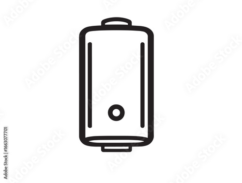 Compact Electric Water Heater Icon in Modern Vector Style