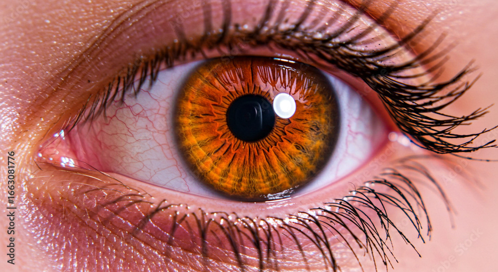 Fototapeta premium human red eye close up