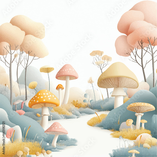 a mushroom forest