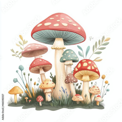 a mushroom forest