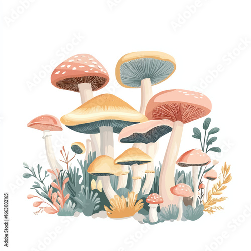 a mushroom forest