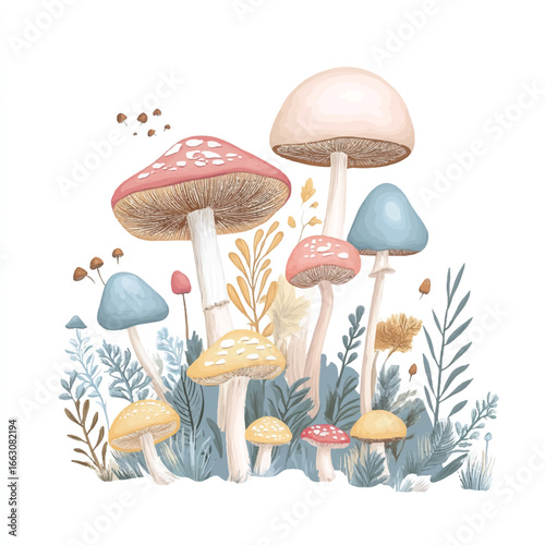 a mushroom forest