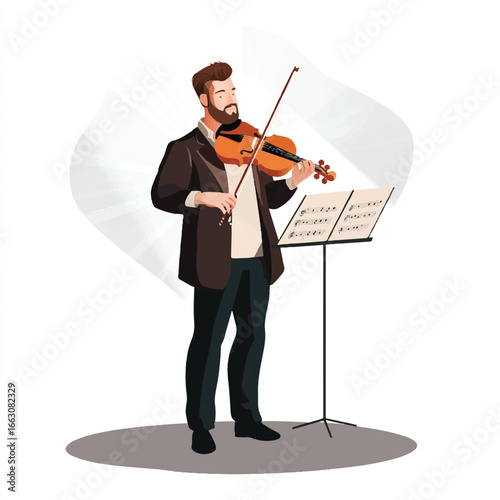 a musician with violin