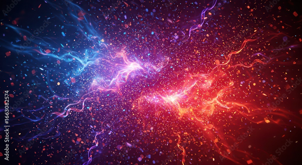 Fototapeta premium A captivating display of energetic forces, an abstract background of light and power creating a vibrant and dynamic design