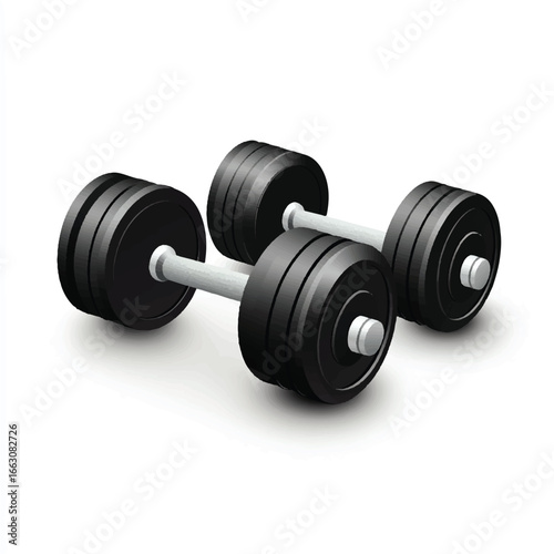 a pair of simple dumbbell