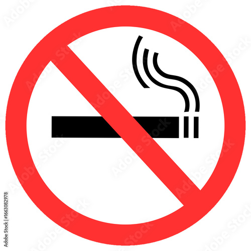Billede på lærred no smoking sign