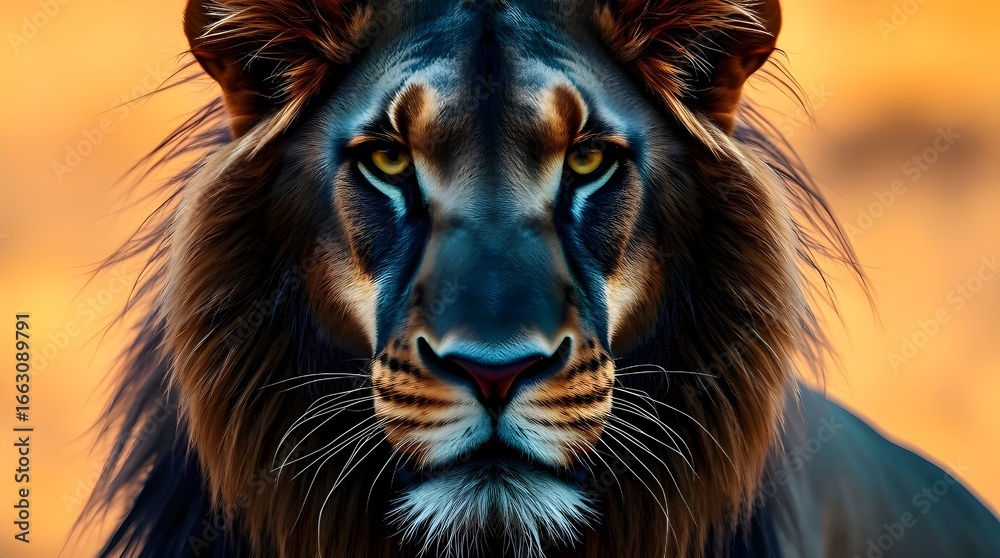 Naklejka premium portrait of a lion