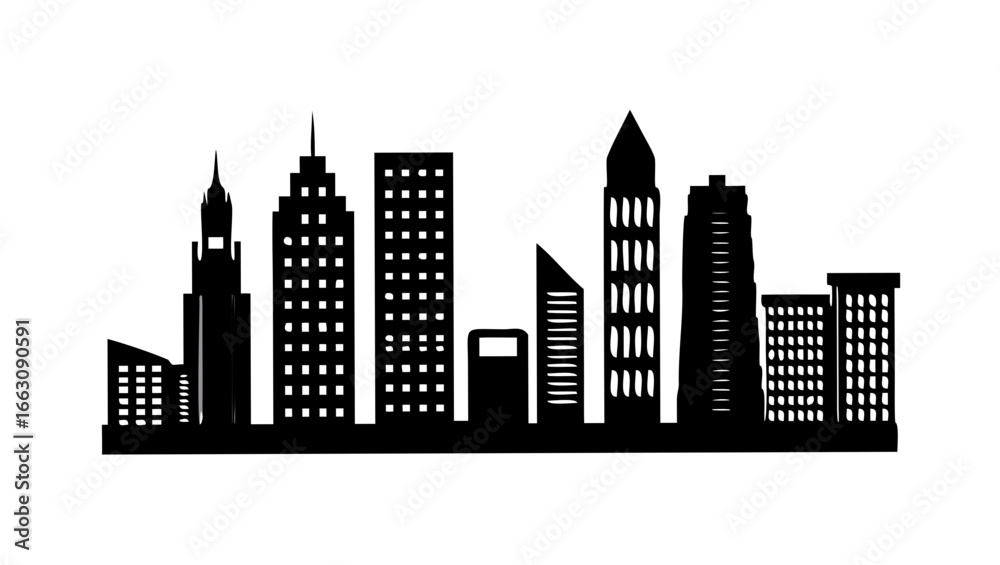 Naklejka premium Abstract minimalist white lines and dots on a stark black background creating a sense of depth and space