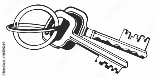 Unlock access with these keys and key ring security concept for secure entry and door access solution