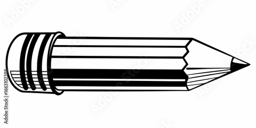 Pencil drawing sketch art tool design graphic write draw eraser stationery object school education supply icon