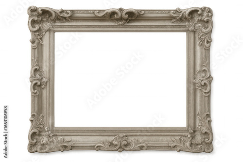 Classic ornate frame with transparent background, featuring an isolating path for easy integration into designs