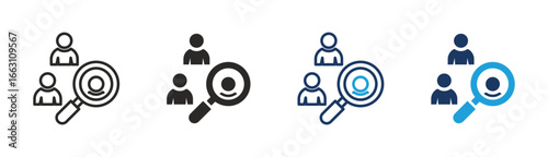 Set of Recruitment icon collection in Multiple Style. Icon suitable for web and mobile application