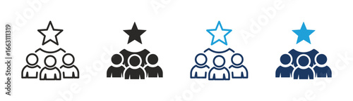 Set of Leadership icon collection in Multiple Style. Icon suitable for web and mobile application