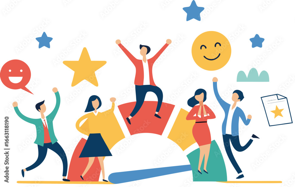Obraz premium https://stock.adobe.com/images/employee-engagement-commitment-or-motivation-to-success-with-company-staff-dedication-or-job-satisfaction-productivity-or-employee-recognition/1218571383