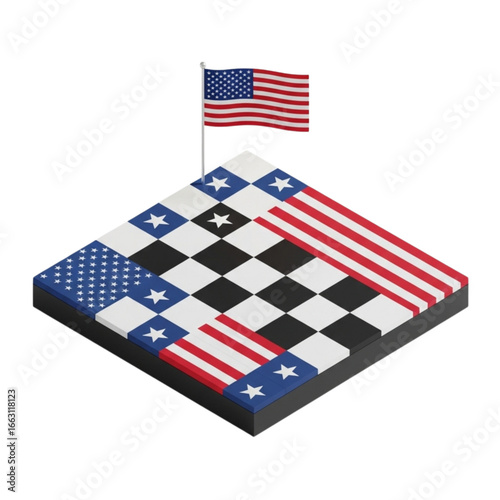 Strategic American Chess Board Design
