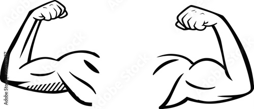 Biceps. Muscle icon. Gym logo. Vector 