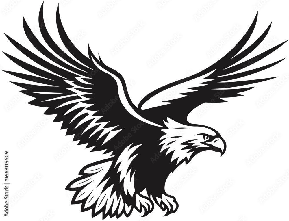 Fototapeta premium Eagle vector illustration design, flaying eagle 