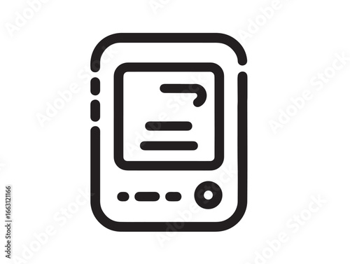 Minimal Language Translator Device Symbol in Elegant Vector Art