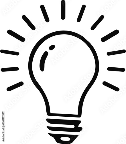 Light bulb icon. light lamp. Vector illustration 