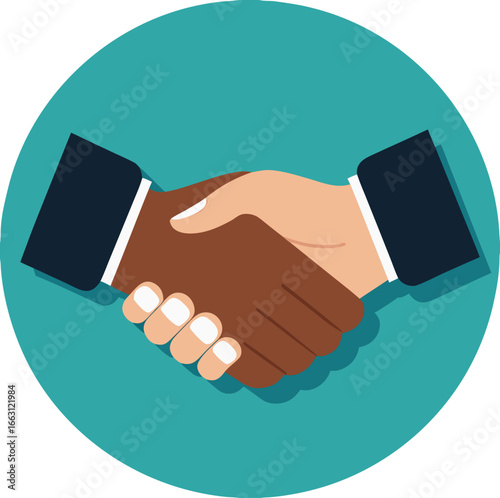 Handshake icon. Shake hands, agreement, good deal, partnership concepts. 