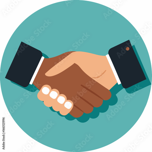 Handshake icon. Shake hands, agreement, good deal, partnership concepts. 