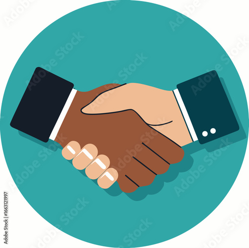 Handshake icon. Shake hands, agreement, good deal, partnership concepts. 