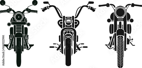 Motorcycle Front View Silhouette Symbol