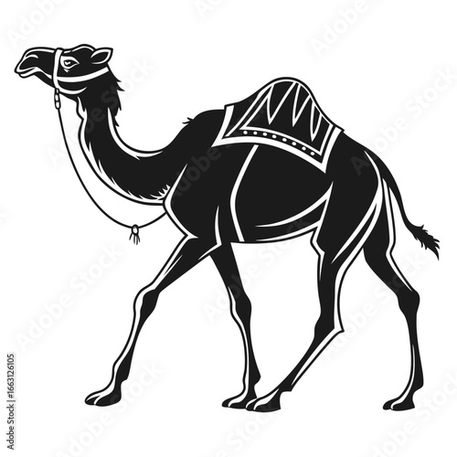 Camel in Desert - Wildlife and Landscape Illustration