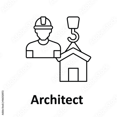 Architect Vector Icon which can easily modify or edit