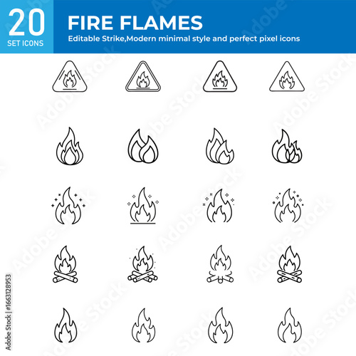 Fire Flames: High-Resolution Realistic Fire and Blaze Effects Collection Icons Set