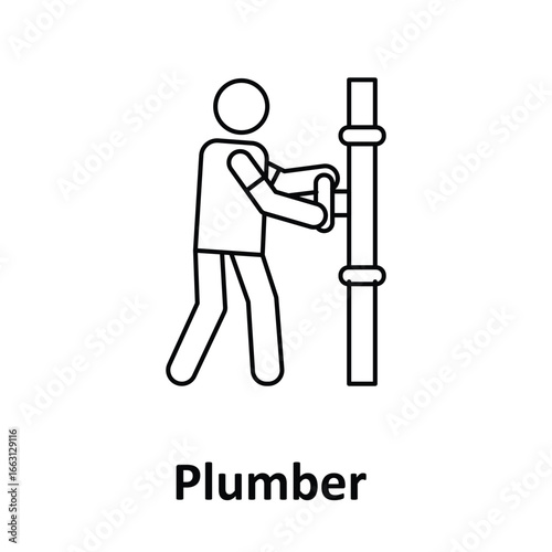Plumber Vector Icon which can easily modify or edit