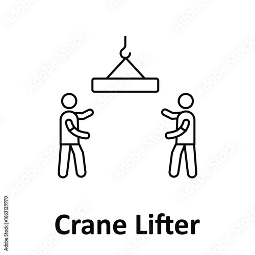 crane lifter Vector Icon which can easily modify or edit