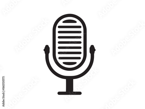 Elegant Lavalier Microphone Symbol in Simple Line Vector Art