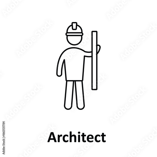 Architect Vector Icon which can easily modify or edit