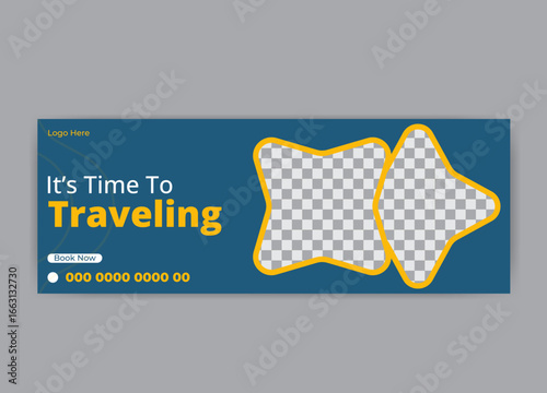 Travel Facebook cover design template ,Tourism travel Facebook cover 