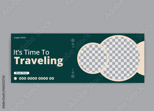 modern tourism marketing promotion web banner ,travel social media template.