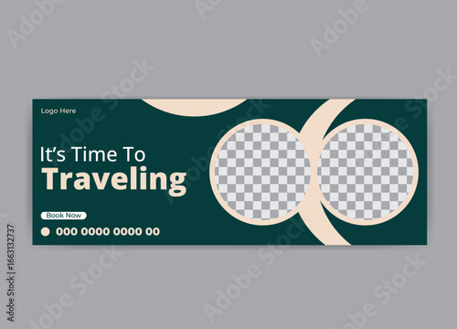 modern tourism marketing promotion web banner ,travel social media template.
