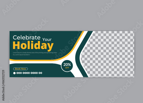 modern tourism marketing promotion web banner ,travel social media template.