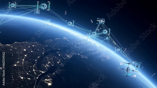 Several satellites are orbiting earth, enabling global communication, navigation, and observation, showcasing the advancements in space technology and exploration