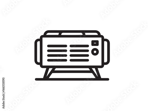 Stylish Marine Generator Graphic in Professional Clean Vector Design