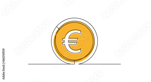 Euro currency symbol representing finance and economics, money, business, and investments