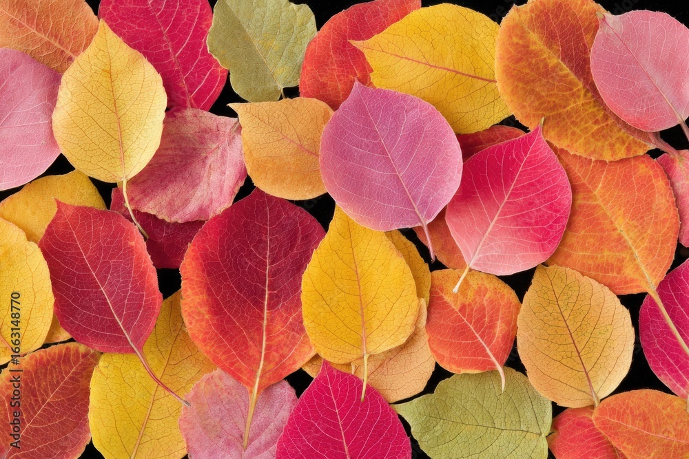 Obraz premium Autumn Leaf Pile in Vibrant Colors