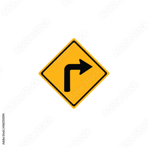 Right Turn Sign: A simple right turn sign, guiding vehicles on a straightforward journey, signifying clear direction and safe navigation. Free Download Right Turn Sign: A simple right turn sign, guiding vehicles on a straightforward journey, signifying clear direction and safe navigation. - GFXLoad