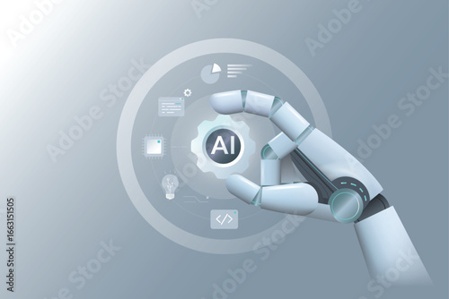 Agentic Ai Process Automation Management. AI Workflow, AI Driven Automation Technology.