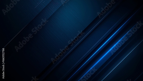 Abstract dark blue background with glowing light streaks and subtle textured patterns