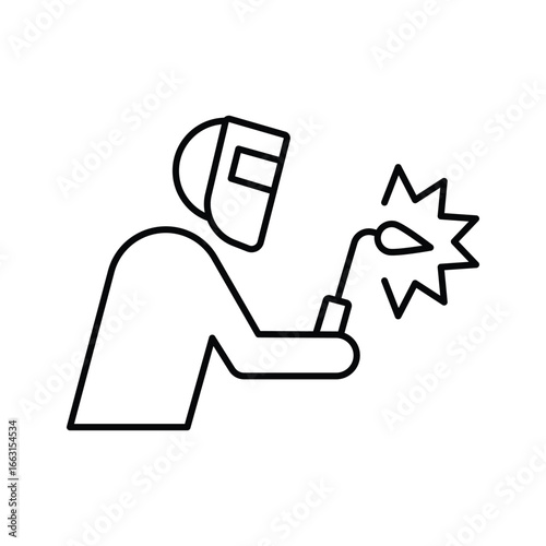 Industrial worker Vector Icon which can easily modify or edit