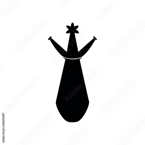 Traditional guiro percussion instrument detailed vector illustration
