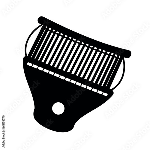 Mbira thumb piano instrument detailed in vector art style Vector illustration
