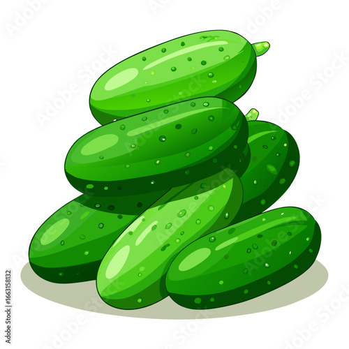 cucumber isolated on white